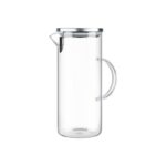 Tea & Coffee Sets Straight Cylinder Steel Lid Glass Cold Water Pitcher