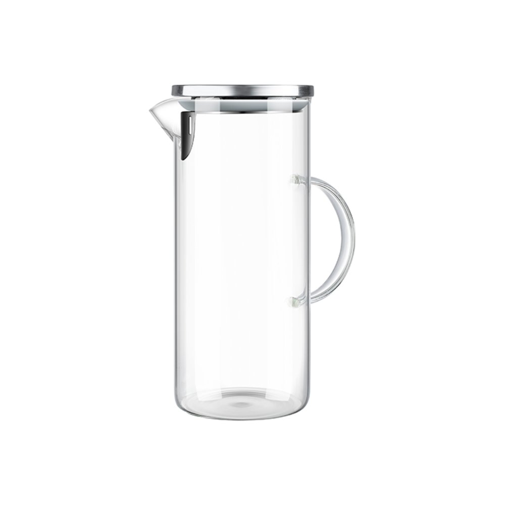 Tea & Coffee Sets Straight Cylinder Steel Lid Glass Cold Water Pitcher
