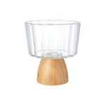 Salad Bowls & Serving Ware Bamboo Chubby Petal Glass Salad Bowl