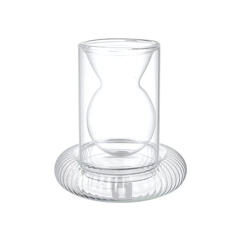 Glassware & Cups Gourd Double-Layer Glass Cup and Saucer Set
