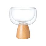 Salad Bowls & Serving Ware Bamboo Chubby Double-Layer Glass Salad Bowl