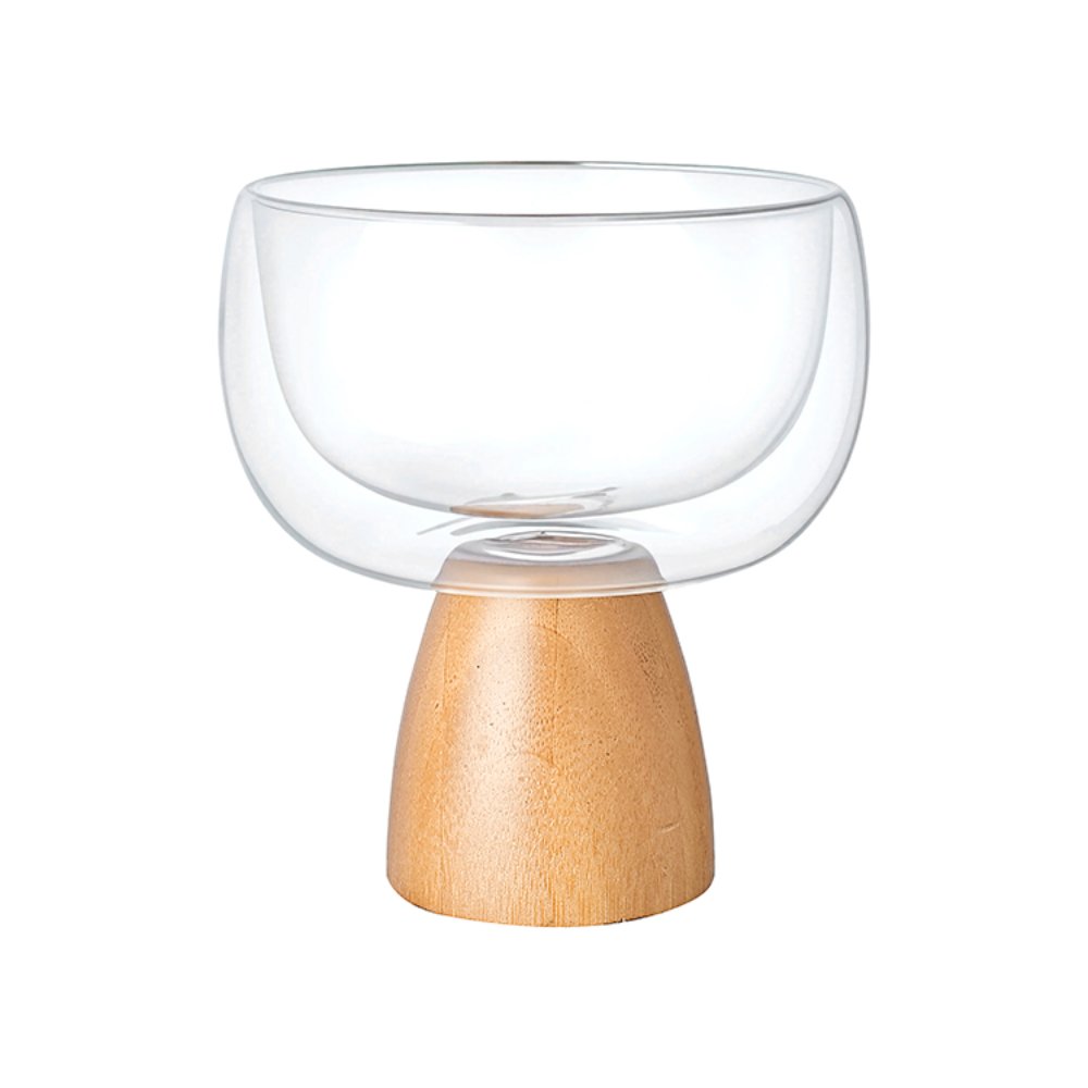 Salad Bowls & Serving Ware Bamboo Chubby Double-Layer Glass Salad Bowl