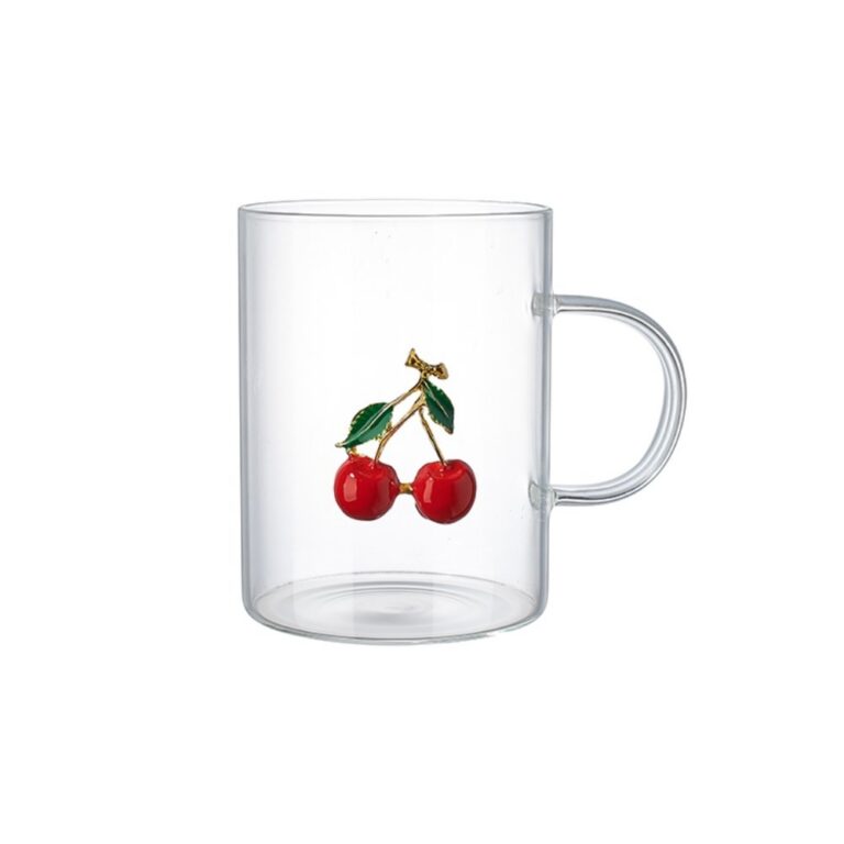 Glassware & Cups Cherry Alloy Glass Single-Layer Cup