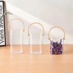 Storage Jars & Canisters Bamboo Handle Glass Storage Jar