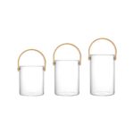 Storage Jars & Canisters Bamboo Handle Glass Storage Jar