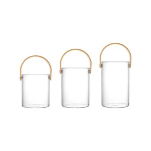 Storage Jars & Canisters Bamboo Handle Glass Storage Jar