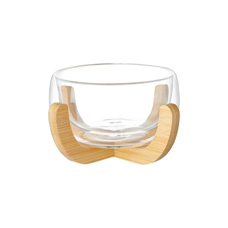 Salad Bowls & Serving Ware Cross Stand Glass Double-Layer Salad Bowl Set